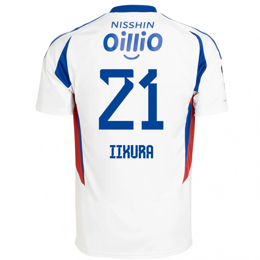 Danxen Dzieci Hiroki Iikura #21 Królewski Niebieski Biały Wyjazdowa Koszulka 2025/26 Koszulki Klubowe