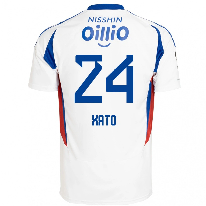 Danxen Dzieci Hijiri Kato #24 Królewski Niebieski Biały Wyjazdowa Koszulka 2025/26 Koszulki Klubowe