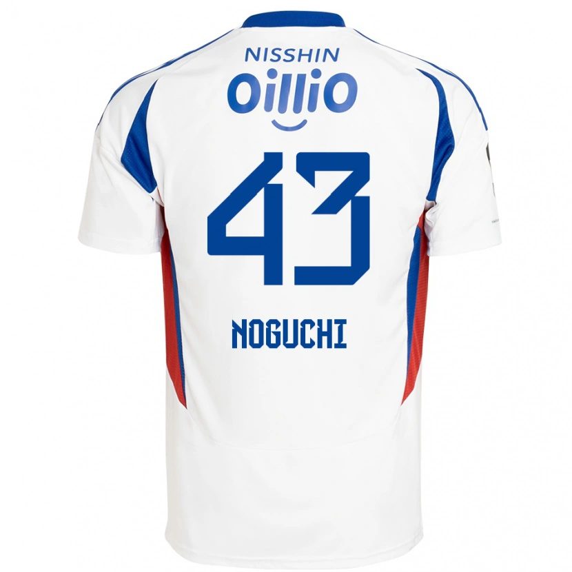 Danxen Dzieci Reno Noguchi #43 Królewski Niebieski Biały Wyjazdowa Koszulka 2025/26 Koszulki Klubowe