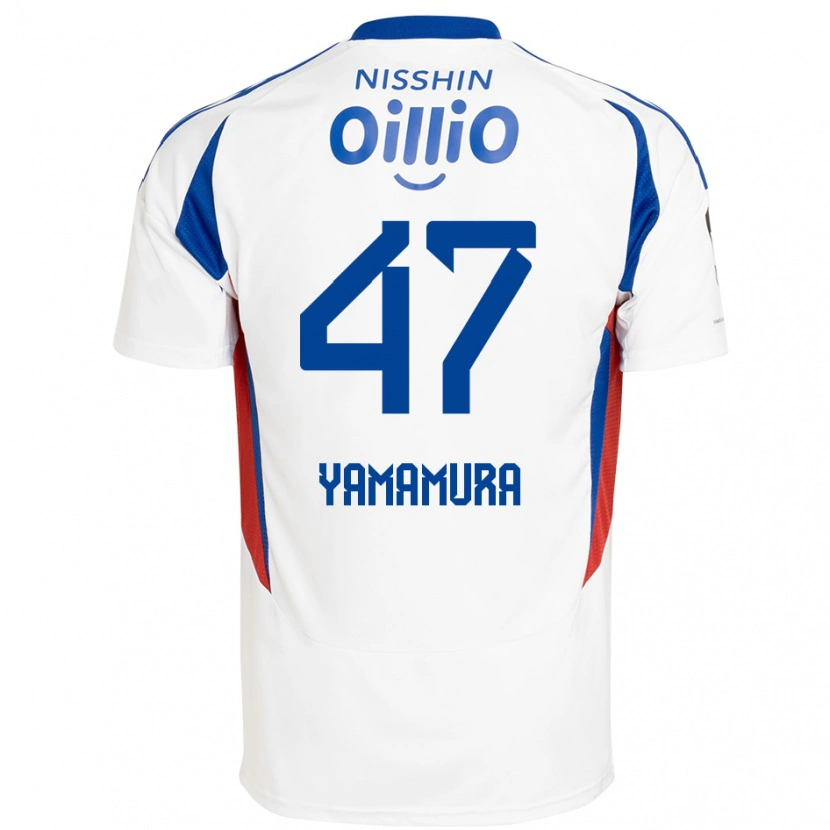 Danxen Dzieci Kazuya Yamamura #47 Królewski Niebieski Biały Wyjazdowa Koszulka 2025/26 Koszulki Klubowe