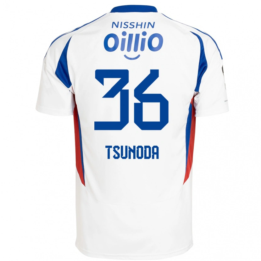 Danxen Dzieci Ryotaro Tsunoda #36 Królewski Niebieski Biały Wyjazdowa Koszulka 2025/26 Koszulki Klubowe