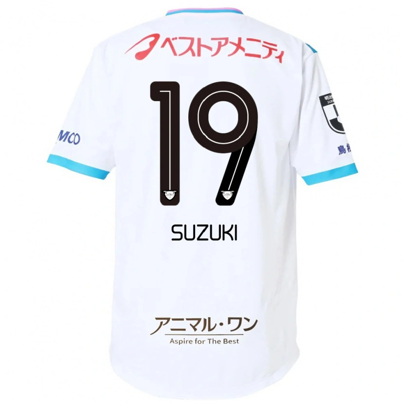 Danxen Dzieci Daichi Suzuki #19 Niebieski Różowy Wyjazdowa Koszulka 2025/26 Koszulki Klubowe