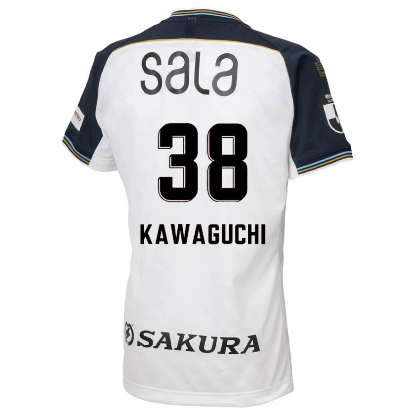 Danxen Dzieci Naoki Kawaguchi #38 Błękitny Czarny Wyjazdowa Koszulka 2025/26 Koszulki Klubowe