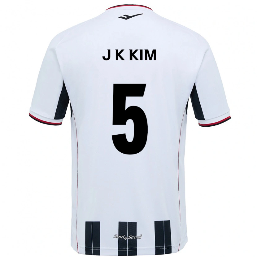Danxen Dzieci Jae-Kang Kim #5 Czarny Czerwony Wyjazdowa Koszulka 2025/26 Koszulki Klubowe