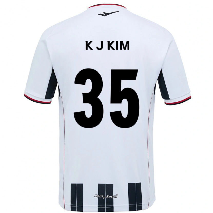 Danxen Dzieci Kang-Jun Kim #35 Czarny Czerwony Wyjazdowa Koszulka 2025/26 Koszulki Klubowe