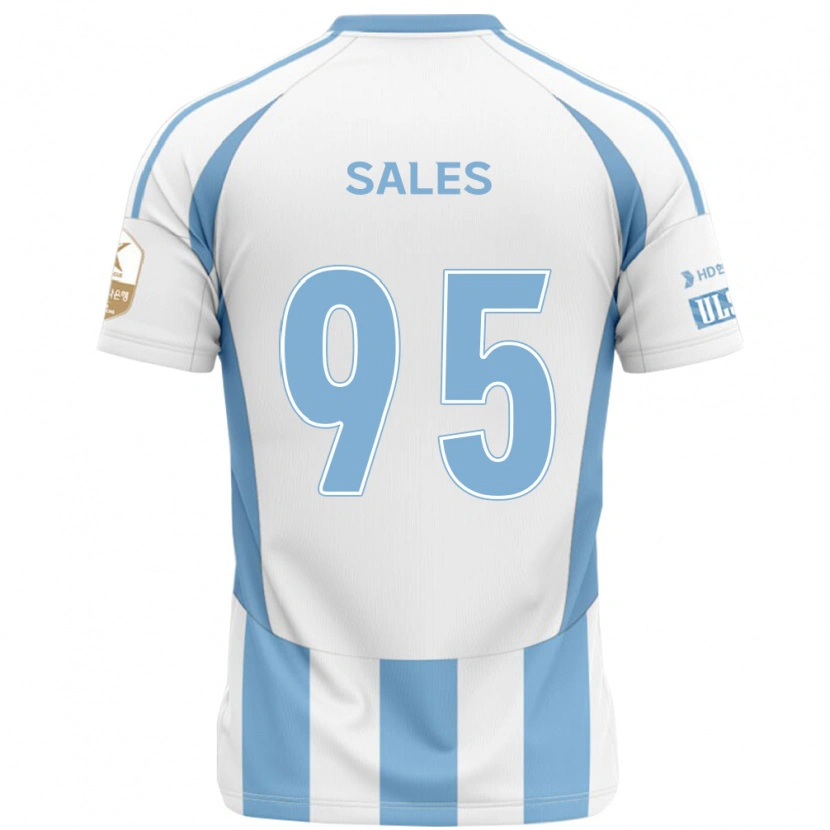 Danxen Dzieci Matheus Sales #95 Królewski Niebieski Żółty Wyjazdowa Koszulka 2025/26 Koszulki Klubowe