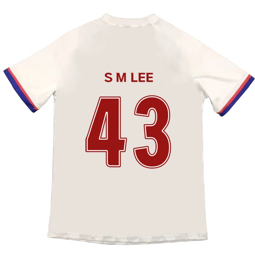 Danxen Dzieci Si-Myeong Lee #43 Złamana Biel Czerwony Wyjazdowa Koszulka 2025/26 Koszulki Klubowe