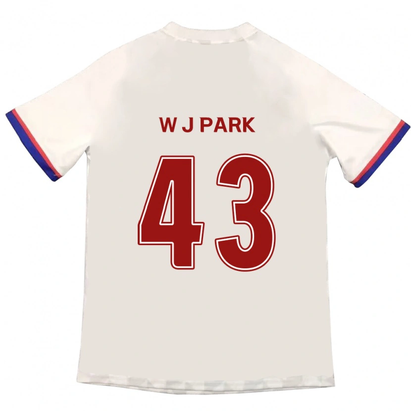 Danxen Dzieci Jin-Woo Park #43 Królewski Niebieski Czerwony Wyjazdowa Koszulka 2025/26 Koszulki Klubowe