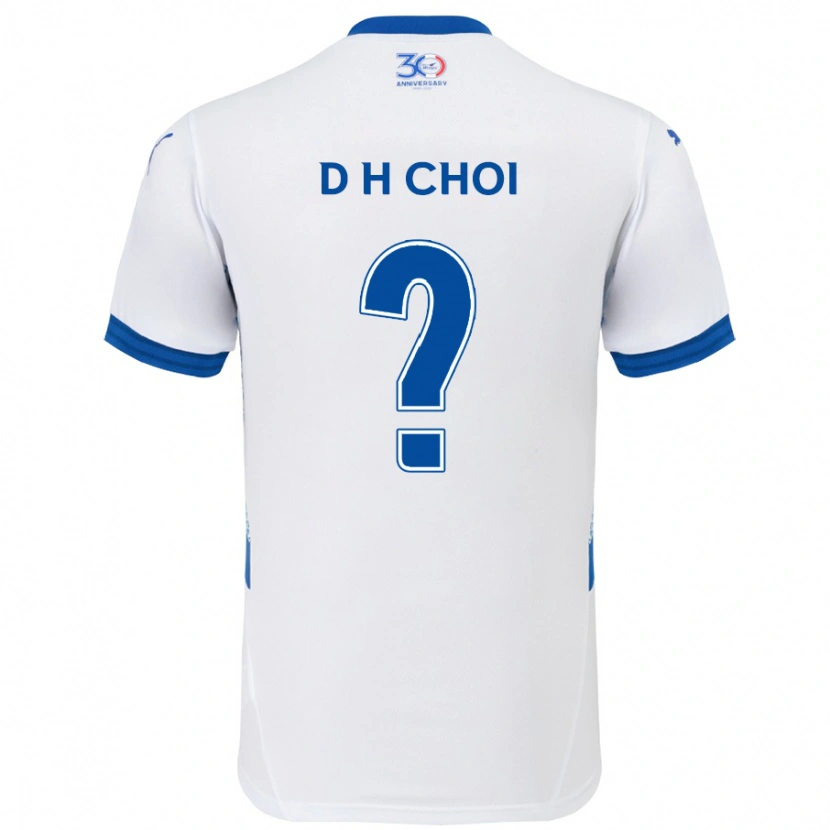 Danxen Dzieci Da-Hun Choi #0 Królewski Niebieski Biały Wyjazdowa Koszulka 2025/26 Koszulki Klubowe