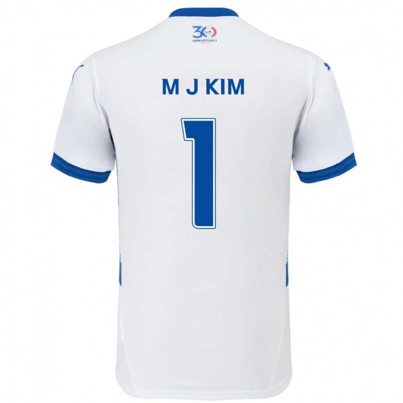 Danxen Dzieci Min-Jun Kim #1 Królewski Niebieski Biały Wyjazdowa Koszulka 2025/26 Koszulki Klubowe