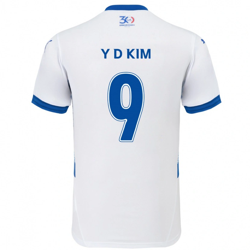 Danxen Dzieci Dong-Yeon Kim #9 Królewski Niebieski Biały Wyjazdowa Koszulka 2025/26 Koszulki Klubowe
