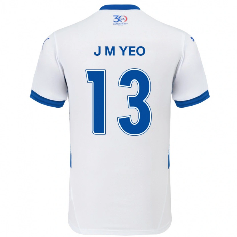 Danxen Dzieci Min-Jun Yeo #13 Królewski Niebieski Biały Wyjazdowa Koszulka 2025/26 Koszulki Klubowe