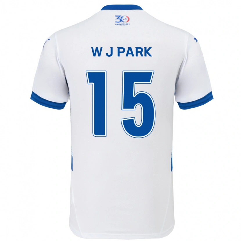 Danxen Dzieci Woo-Jin Park #15 Królewski Niebieski Biały Wyjazdowa Koszulka 2025/26 Koszulki Klubowe