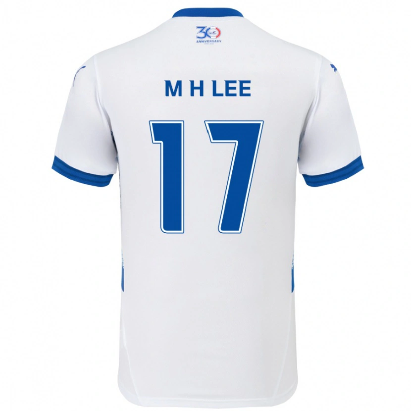 Danxen Dzieci Min-Hyuk Lee #17 Królewski Niebieski Biały Wyjazdowa Koszulka 2025/26 Koszulki Klubowe