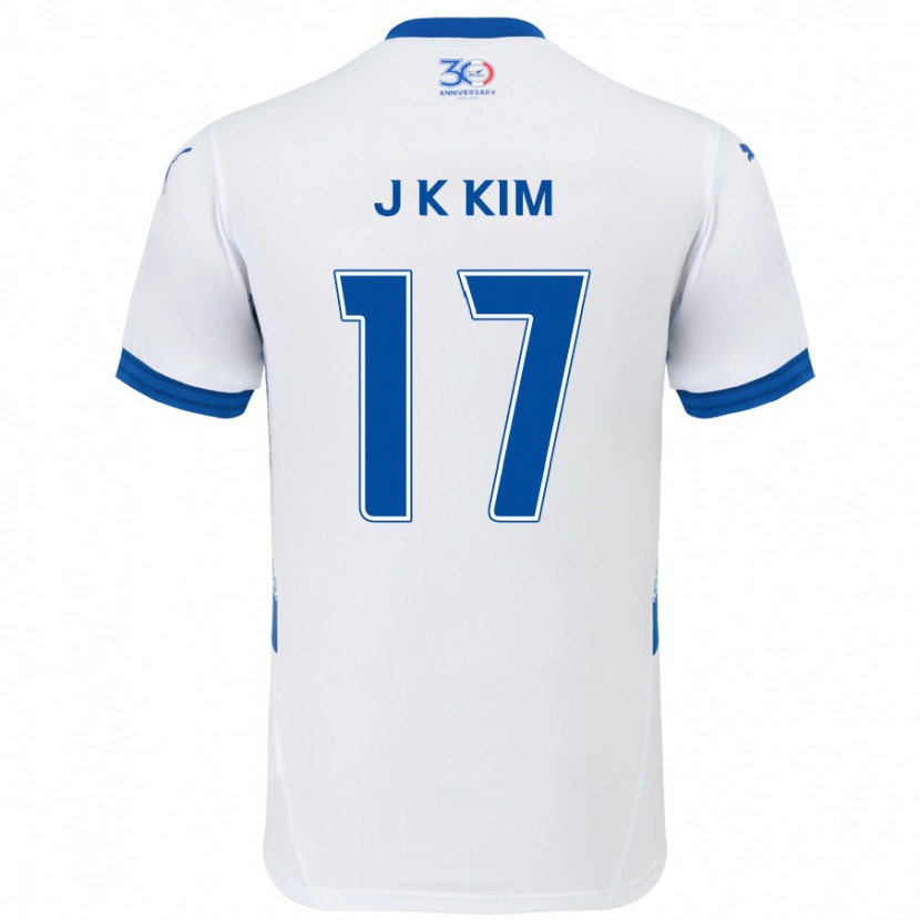 Danxen Dzieci Kyeong-Jung Kim #17 Królewski Niebieski Biały Wyjazdowa Koszulka 2025/26 Koszulki Klubowe