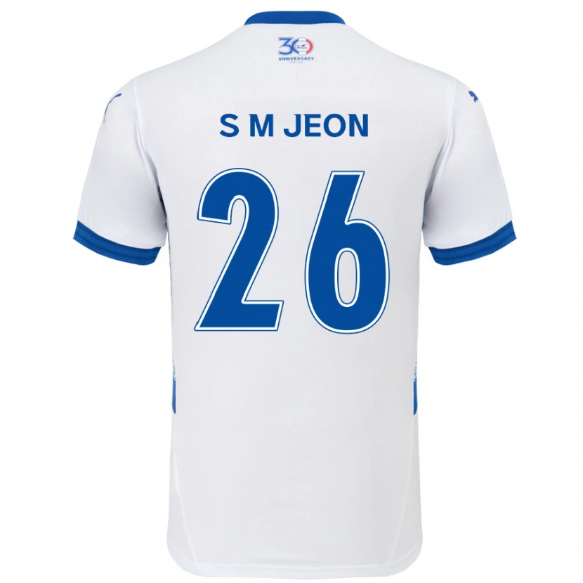 Danxen Dzieci Min-Seung Jeon #26 Królewski Niebieski Biały Wyjazdowa Koszulka 2025/26 Koszulki Klubowe