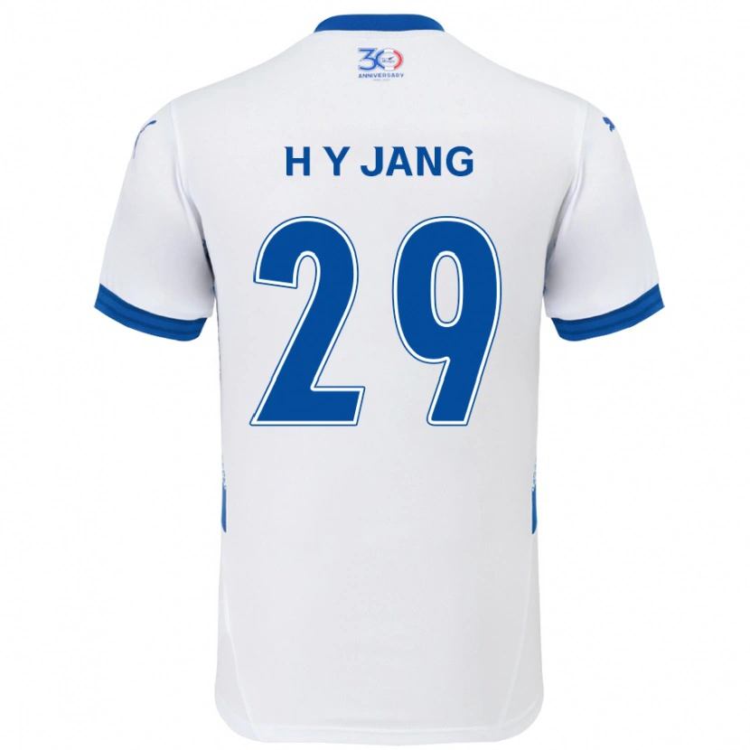Danxen Dzieci Yo-Han Jang #29 Królewski Niebieski Biały Wyjazdowa Koszulka 2025/26 Koszulki Klubowe