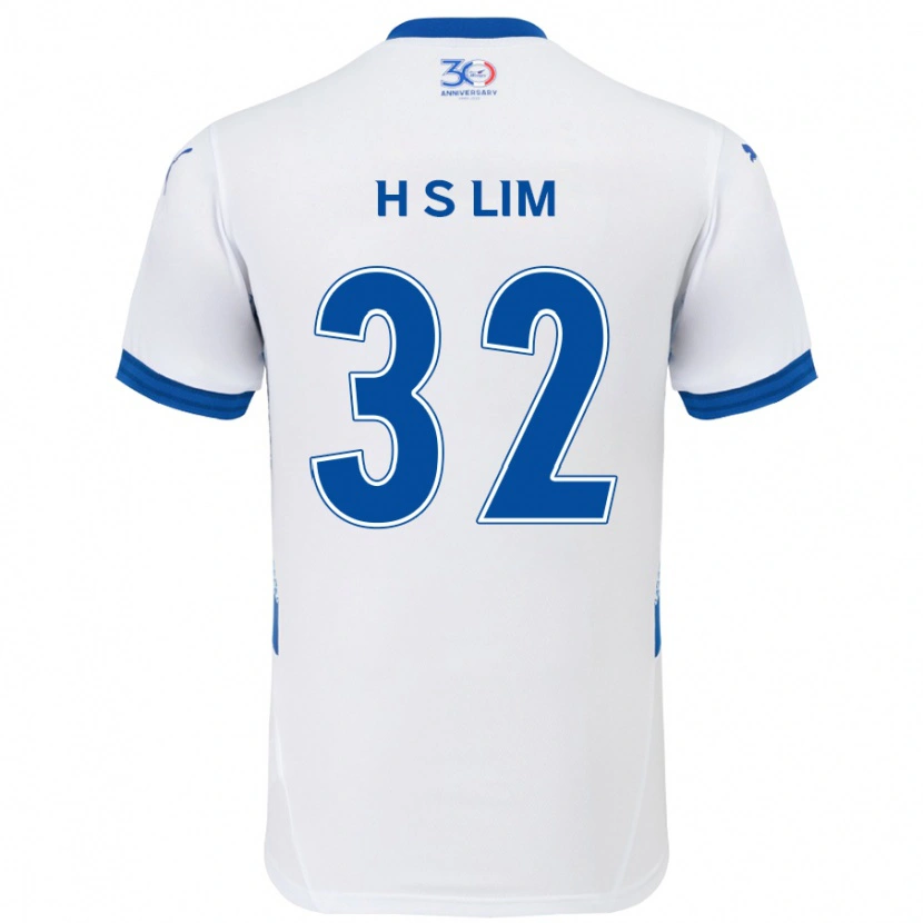 Danxen Dzieci Seong-Hyeon Lim #32 Królewski Niebieski Biały Wyjazdowa Koszulka 2025/26 Koszulki Klubowe