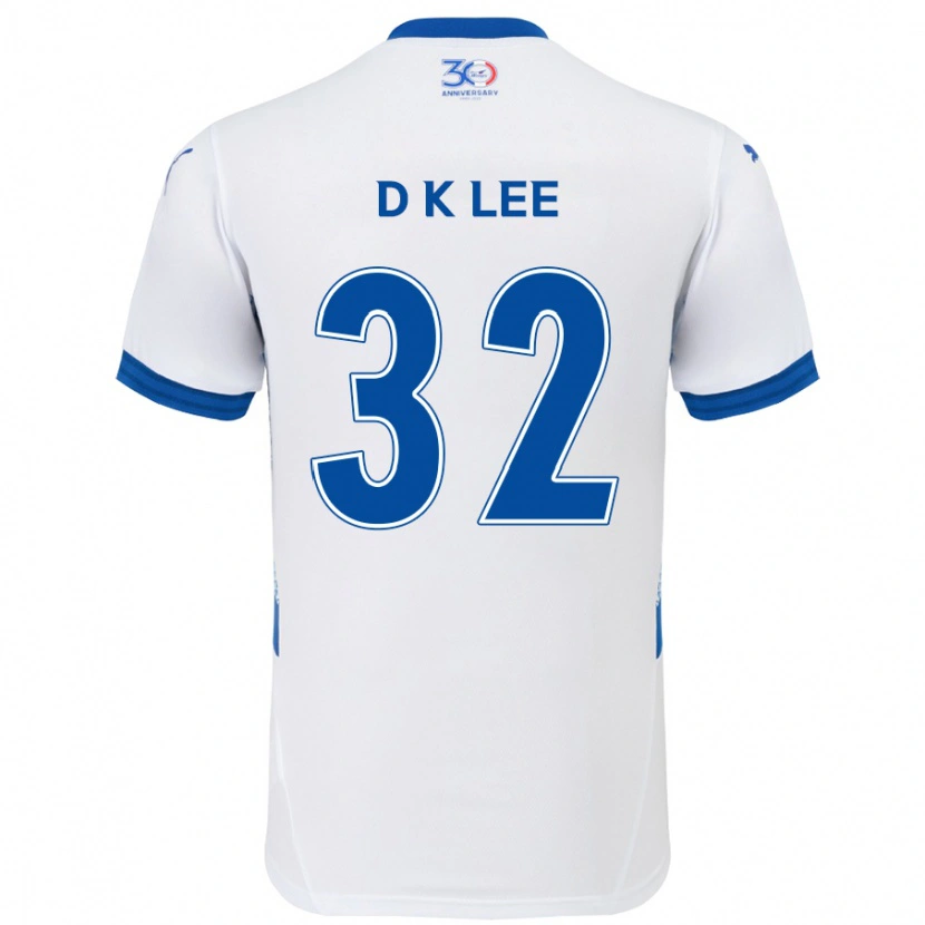 Danxen Dzieci Kyu-Dong Lee #32 Królewski Niebieski Biały Wyjazdowa Koszulka 2025/26 Koszulki Klubowe