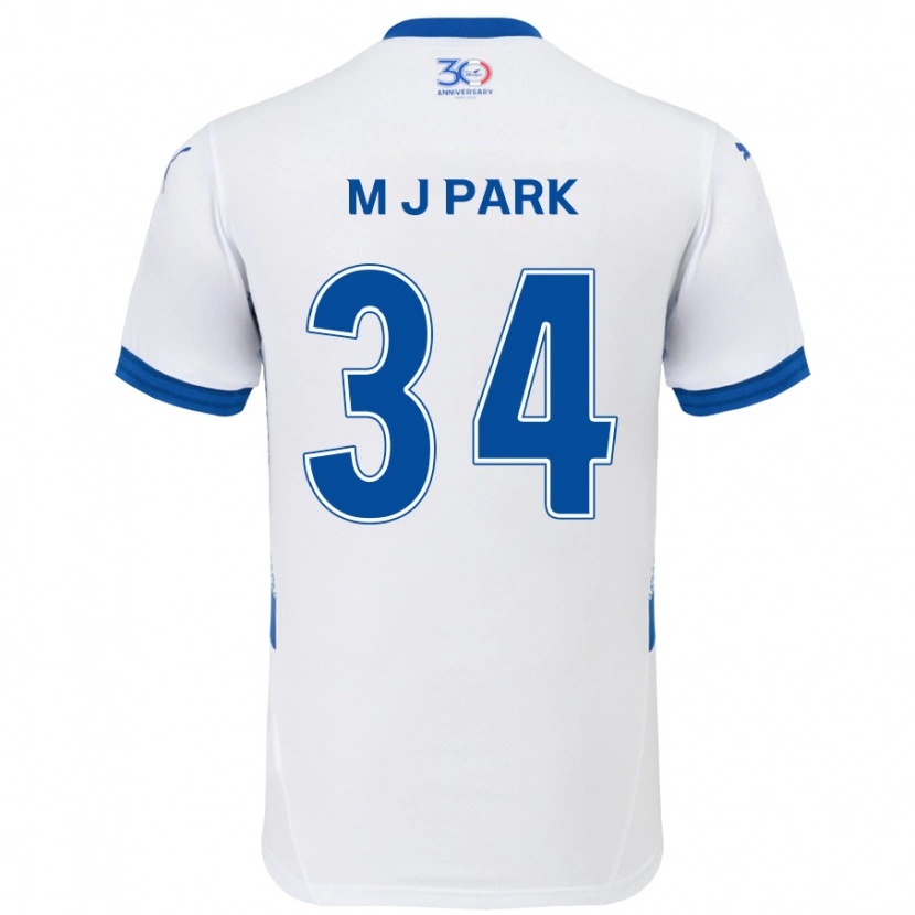 Danxen Dzieci Ji-Min Park #34 Królewski Niebieski Biały Wyjazdowa Koszulka 2025/26 Koszulki Klubowe