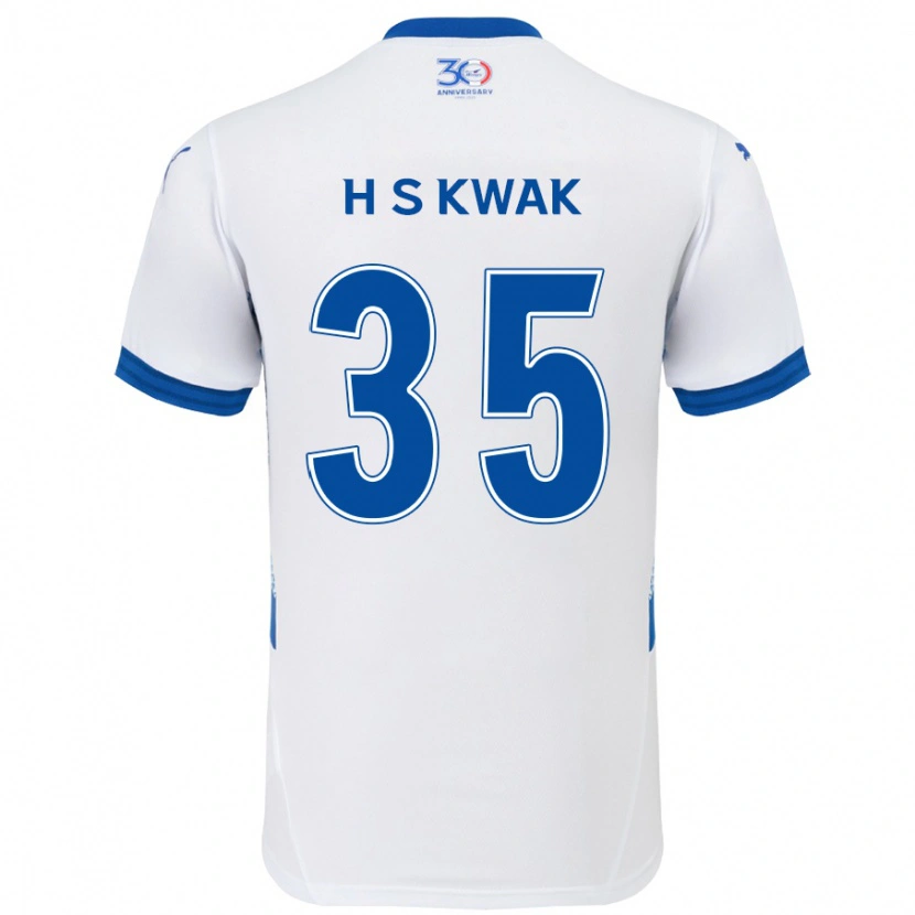 Danxen Dzieci Sung-Hoon Kwak #35 Królewski Niebieski Biały Wyjazdowa Koszulka 2025/26 Koszulki Klubowe