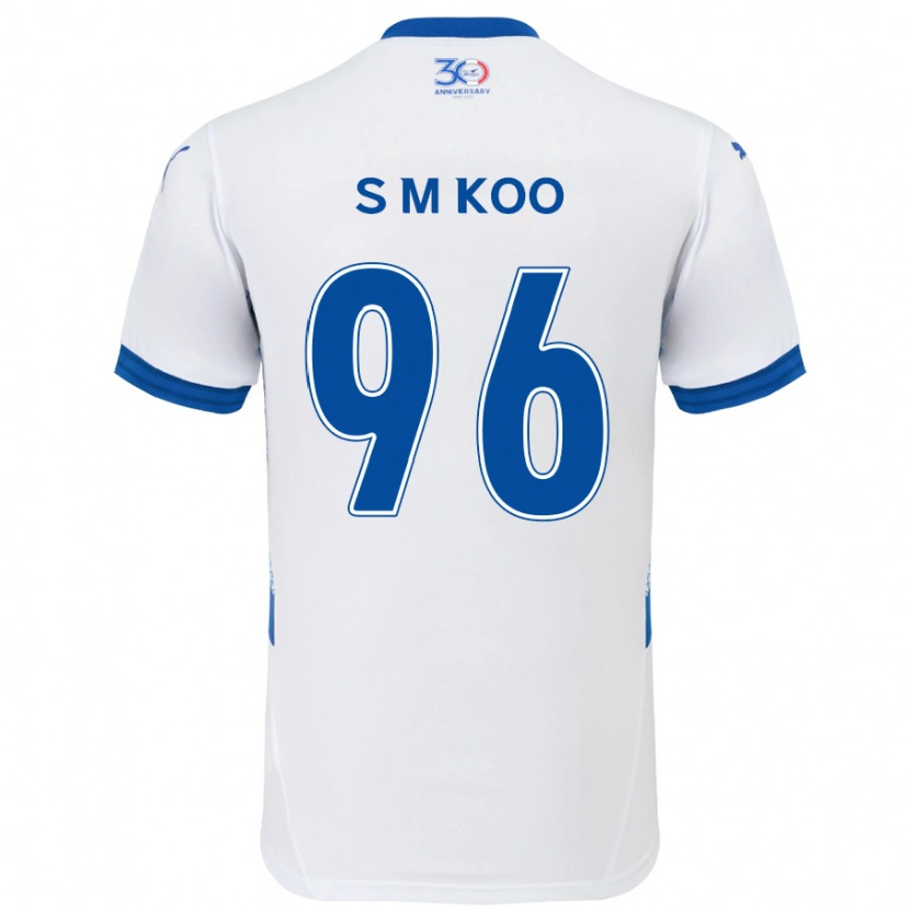 Danxen Dzieci Min-Seo Koo #96 Królewski Niebieski Biały Wyjazdowa Koszulka 2025/26 Koszulki Klubowe