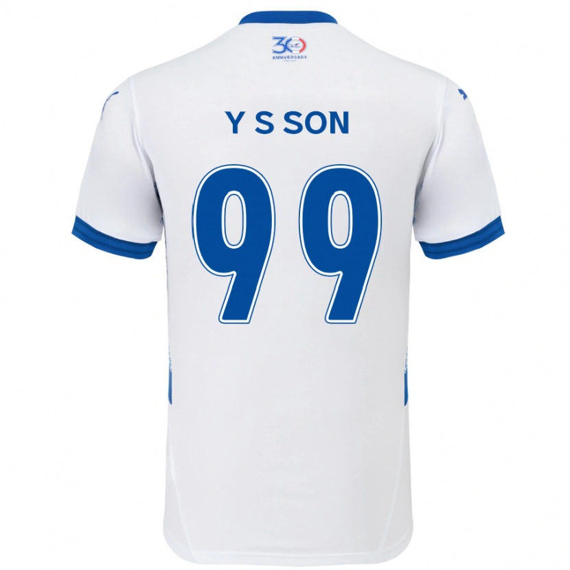 Danxen Dzieci Suk-Yong Son #99 Królewski Niebieski Biały Wyjazdowa Koszulka 2025/26 Koszulki Klubowe