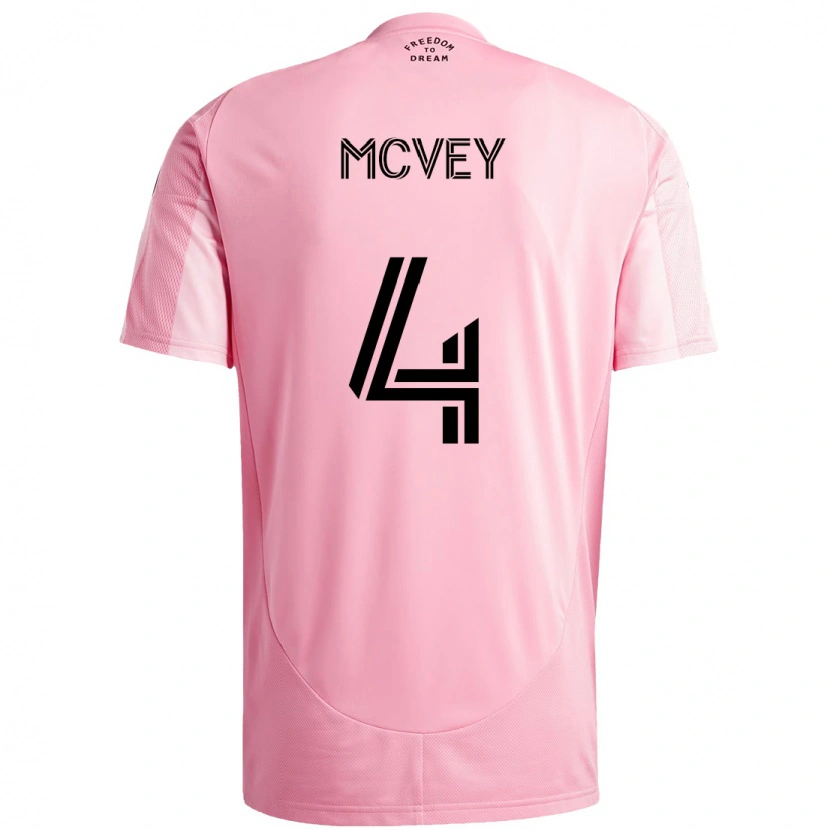 Danxen Męski Christopher Mcvey #4 Różowy Czarny Domowa Koszulka 2025/26 Koszulki Klubowe