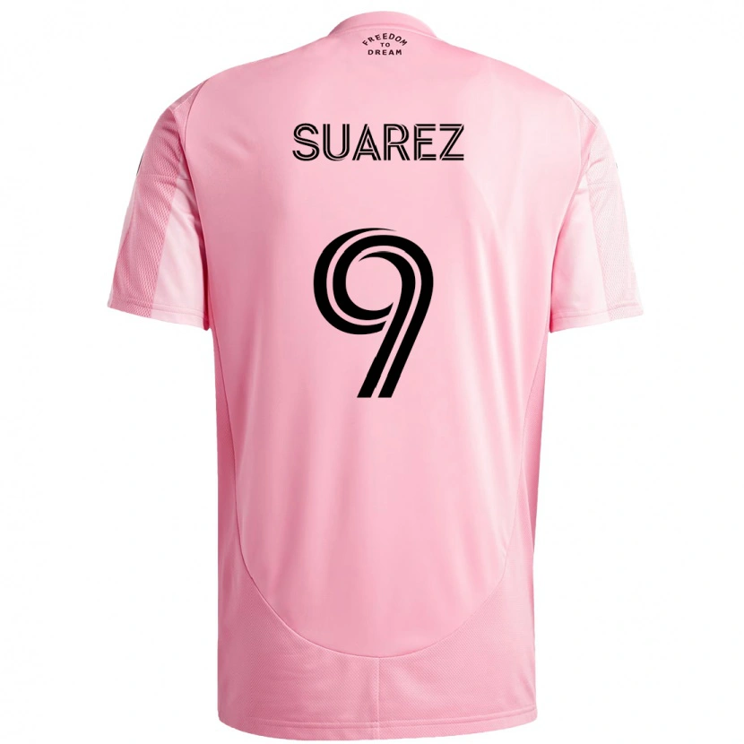 Danxen Męski Luis Suárez #9 Czarny Różowy Domowa Koszulka 2025/26 Koszulki Klubowe