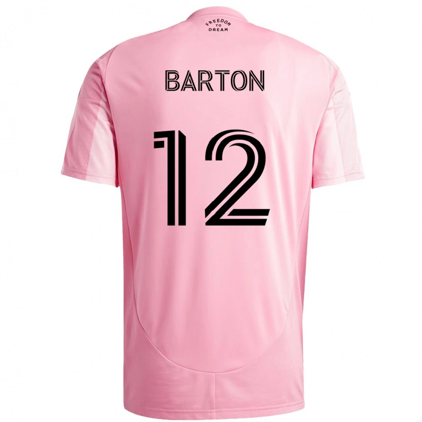 Danxen Męski Tye Barton #12 Czarny Różowy Domowa Koszulka 2025/26 Koszulki Klubowe