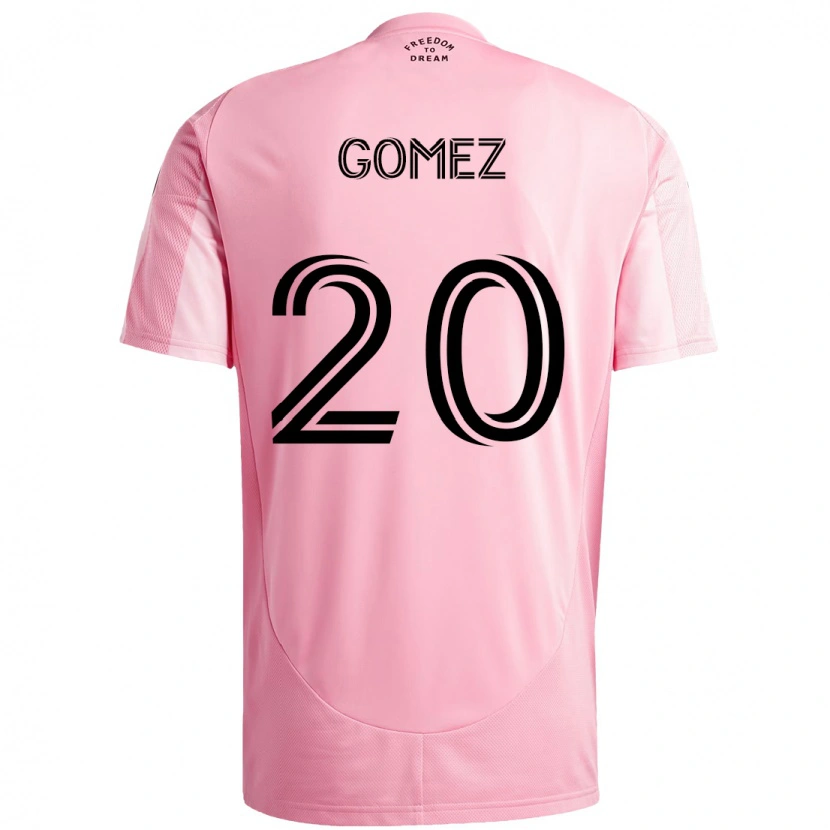 Danxen Męski Diego Gómez #20 Czarny Różowy Domowa Koszulka 2025/26 Koszulki Klubowe
