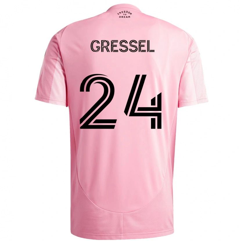 Danxen Męski Julian Gressel #24 Czarny Różowy Domowa Koszulka 2025/26 Koszulki Klubowe