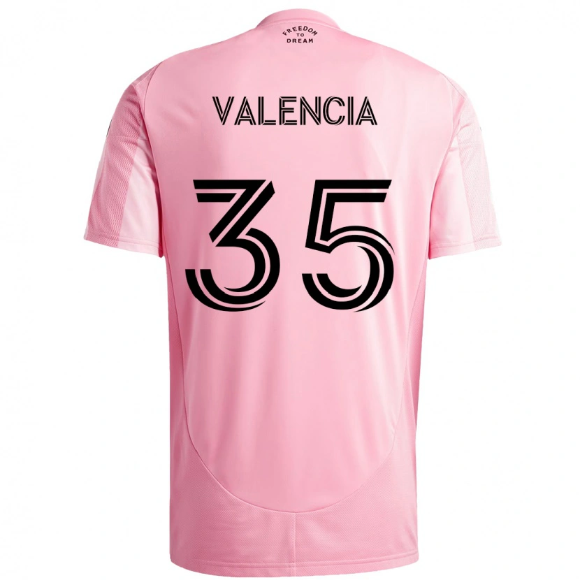 Danxen Męski Felipe Valencia #35 Czarny Różowy Domowa Koszulka 2025/26 Koszulki Klubowe