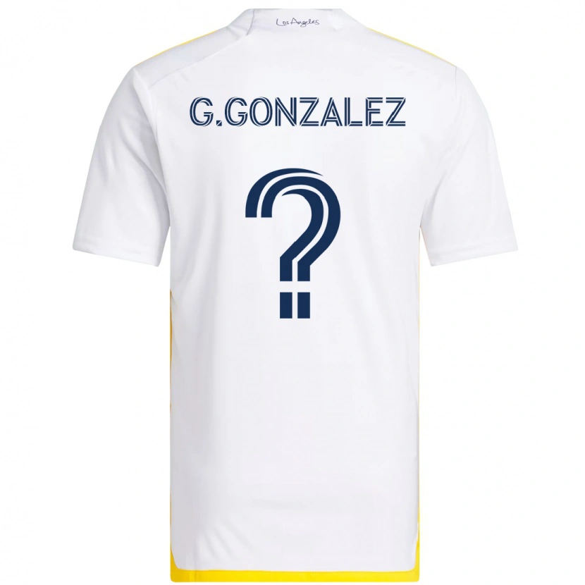 Danxen Męski Gustavo Gonzalez #0 Biały Żółty Domowa Koszulka 2025/26 Koszulki Klubowe