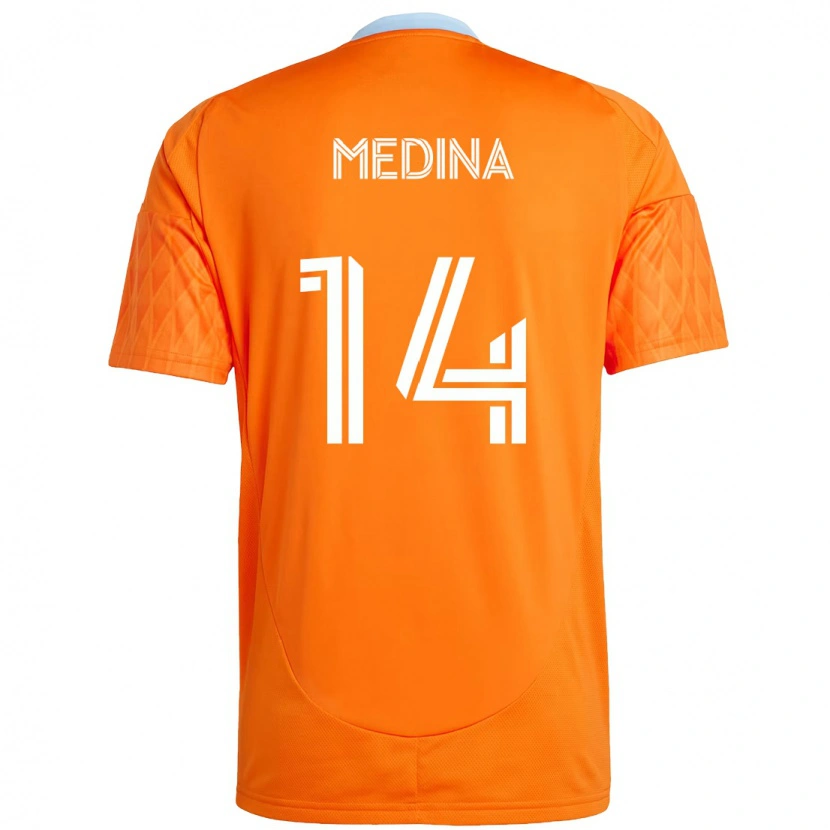 Danxen Męski Jeferson Medina #14 Fioletowy Pomarańczowy Domowa Koszulka 2025/26 Koszulki Klubowe