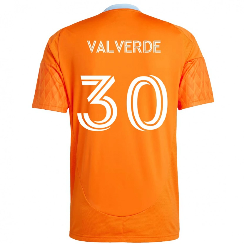 Danxen Męski Jefferson Valverde #30 Pomarańczowy Biały Domowa Koszulka 2025/26 Koszulki Klubowe