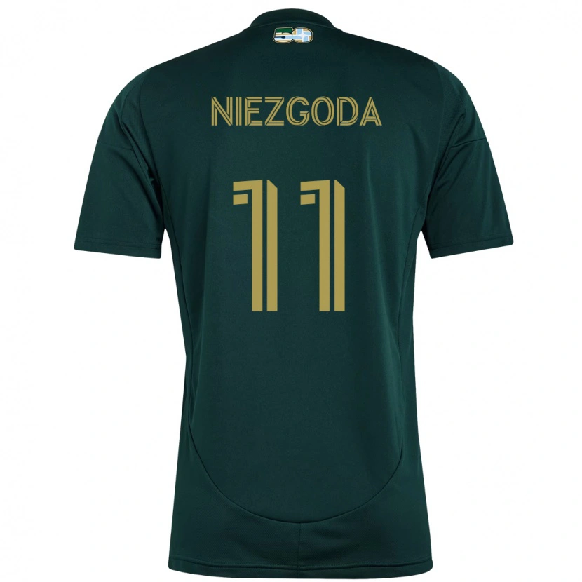 Danxen Męski Jaroslaw Niezgoda #11 Czarny Brązowy Domowa Koszulka 2025/26 Koszulki Klubowe
