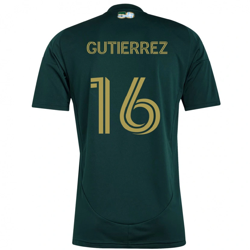 Danxen Męski Diego Gutiérrez #16 Beżowy Zielony Domowa Koszulka 2025/26 Koszulki Klubowe