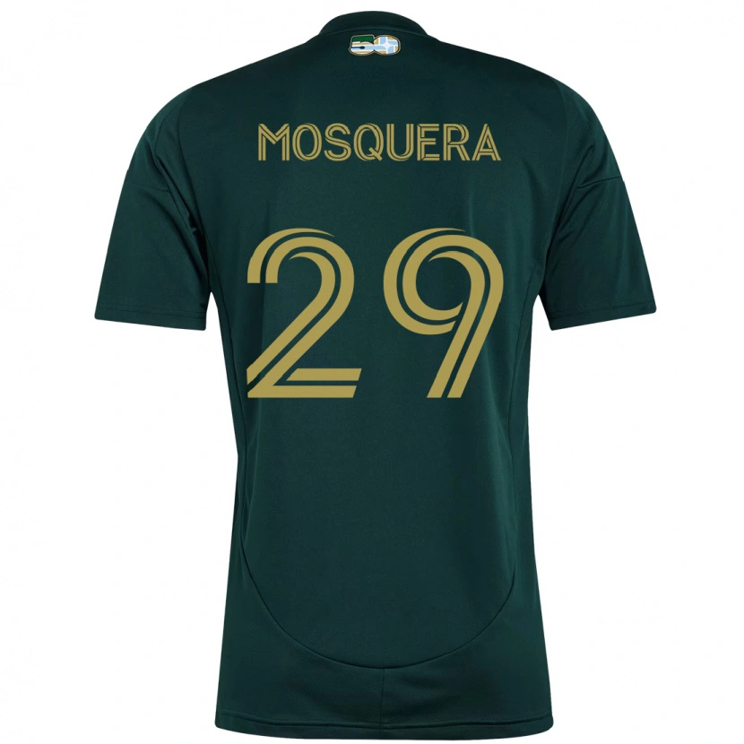 Danxen Męski Juan Mosquera #29 Beżowy Zielony Domowa Koszulka 2025/26 Koszulki Klubowe