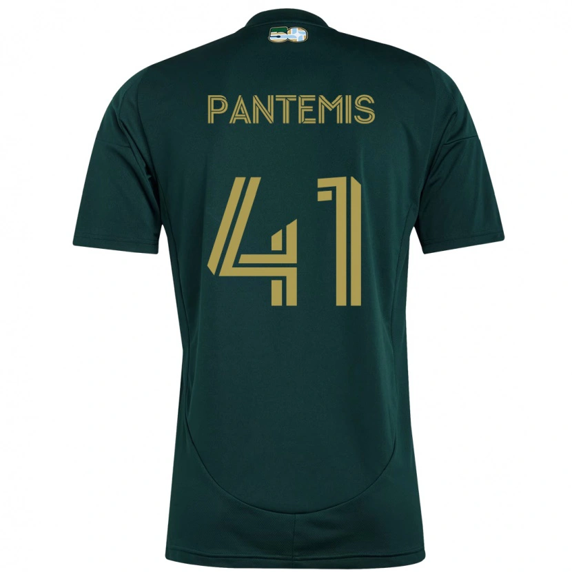 Danxen Męski James Pantemis #41 Beżowy Zielony Domowa Koszulka 2025/26 Koszulki Klubowe