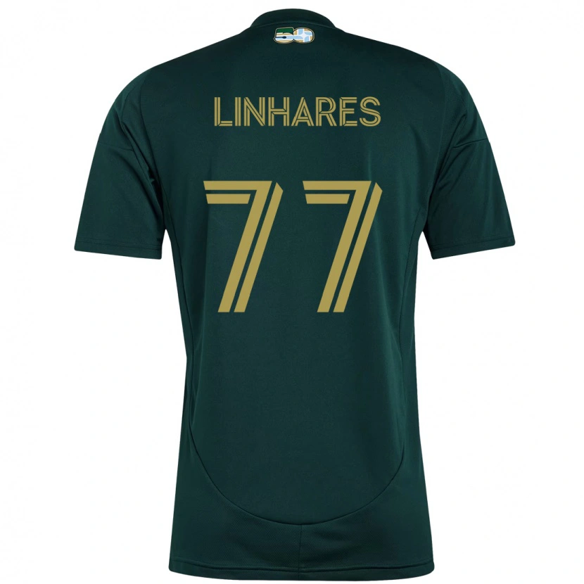 Danxen Męski Kyle Linhares #77 Beżowy Zielony Domowa Koszulka 2025/26 Koszulki Klubowe