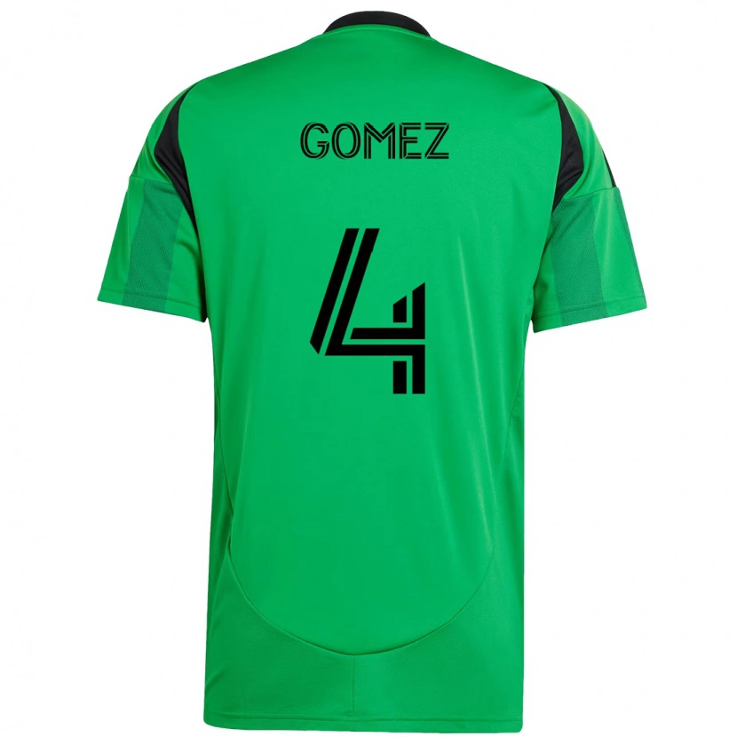 Danxen Męski Antonio Gomez #4 Biały Zielony Domowa Koszulka 2025/26 Koszulki Klubowe