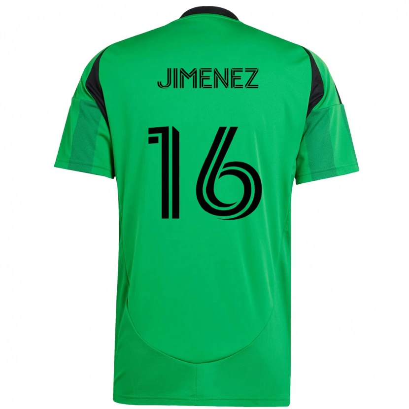 Danxen Męski Héctor Jiménez #16 Biały Zielony Domowa Koszulka 2025/26 Koszulki Klubowe