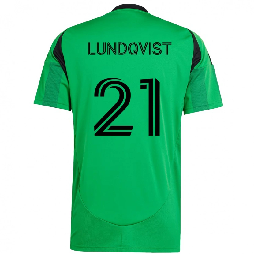 Danxen Męski Adam Lundqvist #21 Biały Zielony Domowa Koszulka 2025/26 Koszulki Klubowe