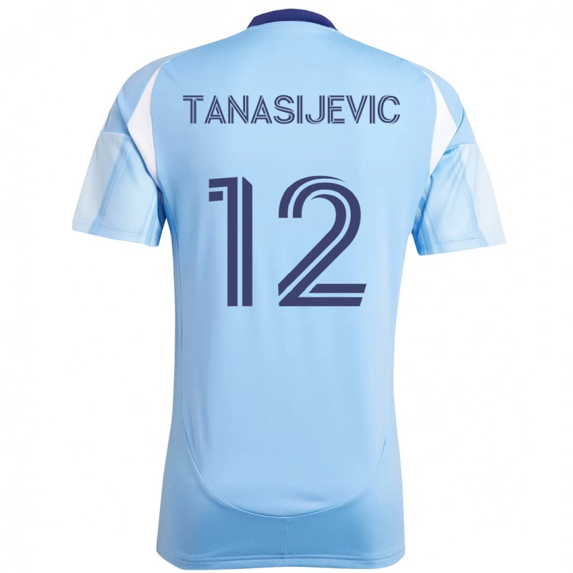 Danxen Męski Strahinja Tanasijević #12 Czarny Niebieski Pomarańczowy Domowa Koszulka 2025/26 Koszulki Klubowe