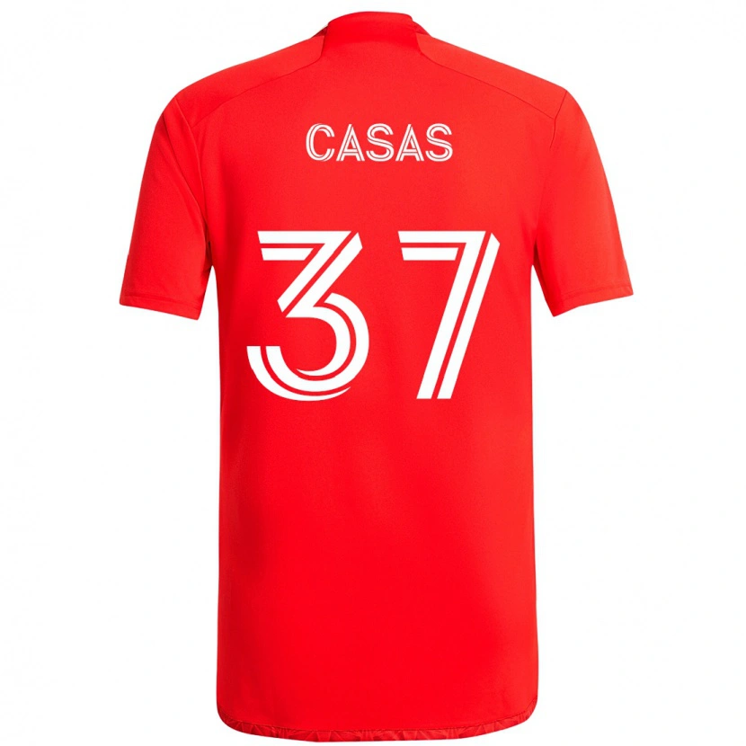 Danxen Męski Javier Casas #37 Jasne Błękitne Niebieski Domowa Koszulka 2025/26 Koszulki Klubowe