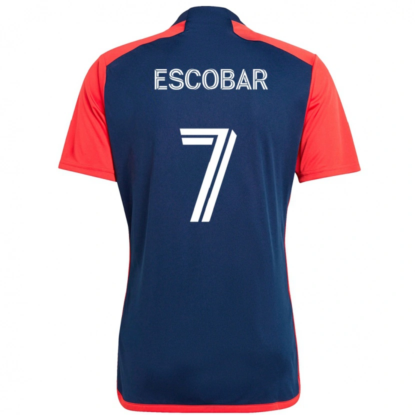 Danxen Męski Olger Escobar #7 Biały Niebieski Domowa Koszulka 2025/26 Koszulki Klubowe