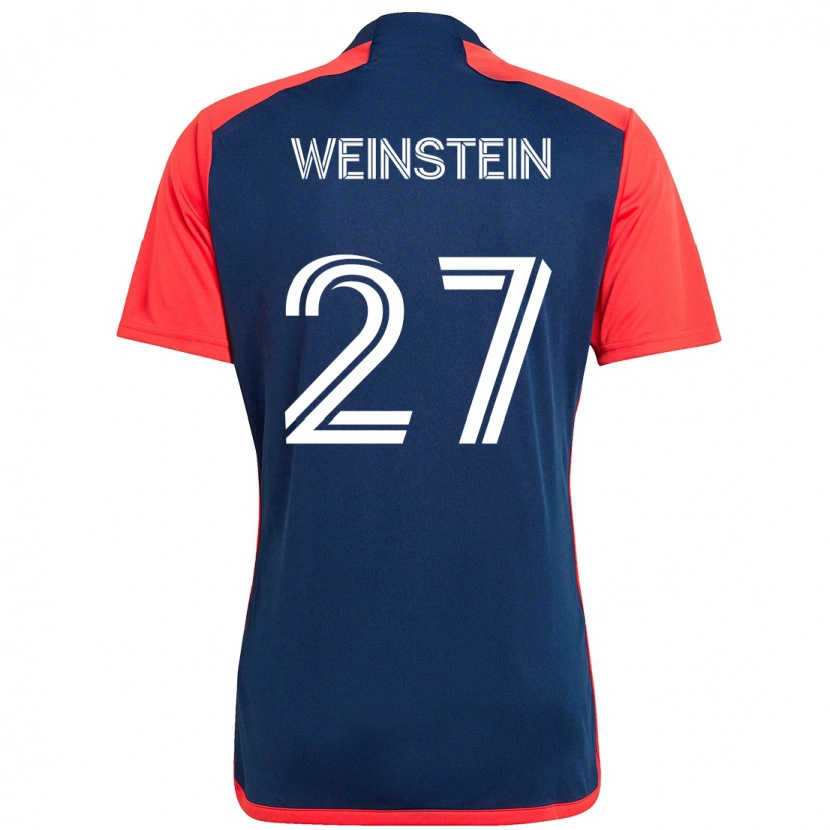 Danxen Męski Max Weinstein #27 Biały Niebieski Domowa Koszulka 2025/26 Koszulki Klubowe