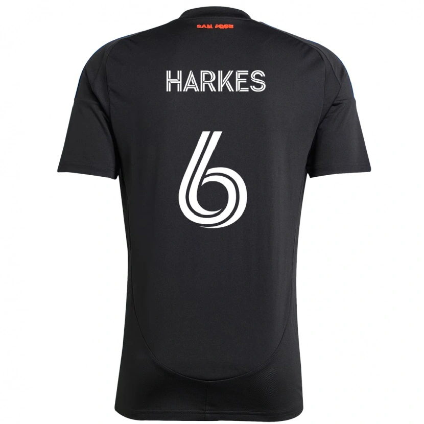 Danxen Męski Ian Harkes #6 Czarny Ciemnoniebieski Domowa Koszulka 2025/26 Koszulki Klubowe
