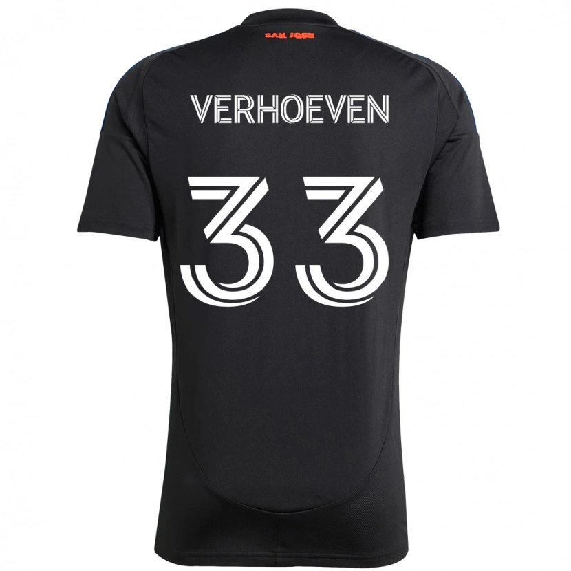 Danxen Męski Oscar Verhoeven #33 Biały Czerwony Domowa Koszulka 2025/26 Koszulki Klubowe